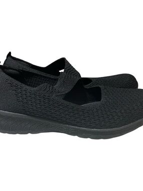 Skechers Black Knit Mary Jane Slip-On Flats size 8.5